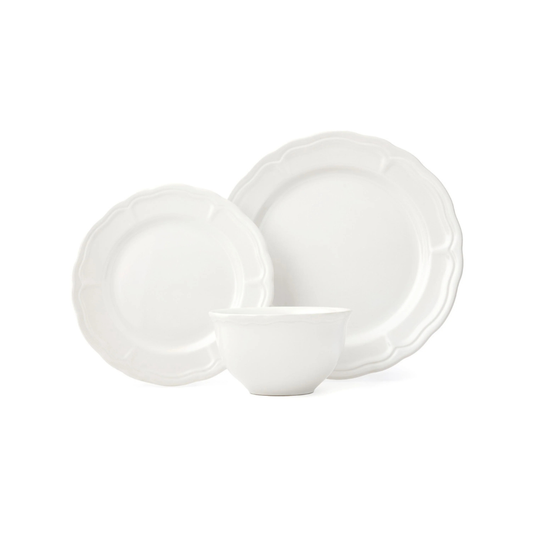 Madison White Stoneware 12 Piece