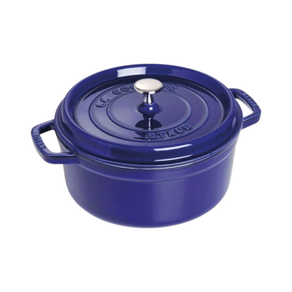 Staub Cast Iron Round 5.5qt Cocotte - Dark Blue