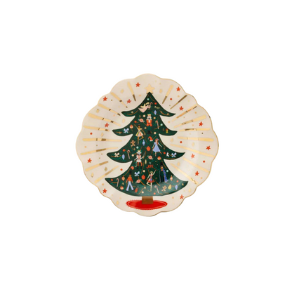 Nutcracker Porcelain Dessert Plate Set