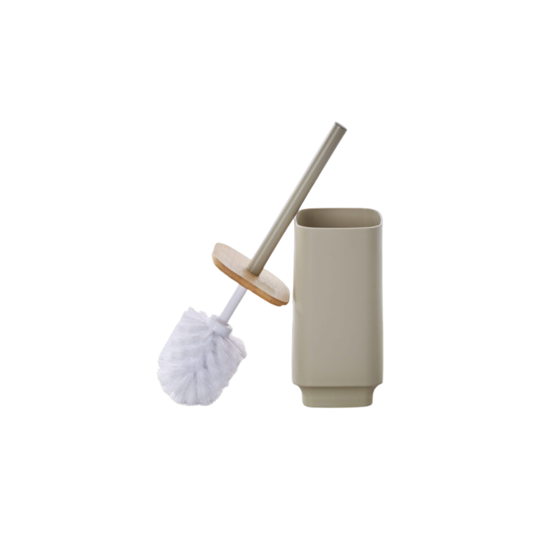 N&T Aspen Toilet Brush pp W/Bamboo Taupe