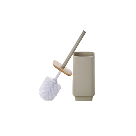 N&T Aspen Toilet Brush pp W/Bamboo Taupe