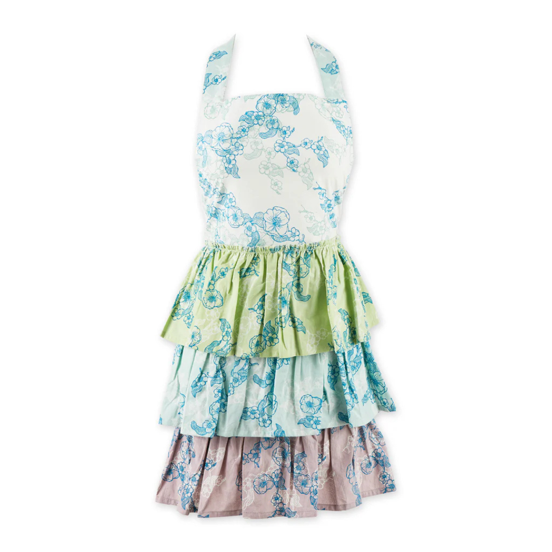 Sweet Floral Ruffle Apron