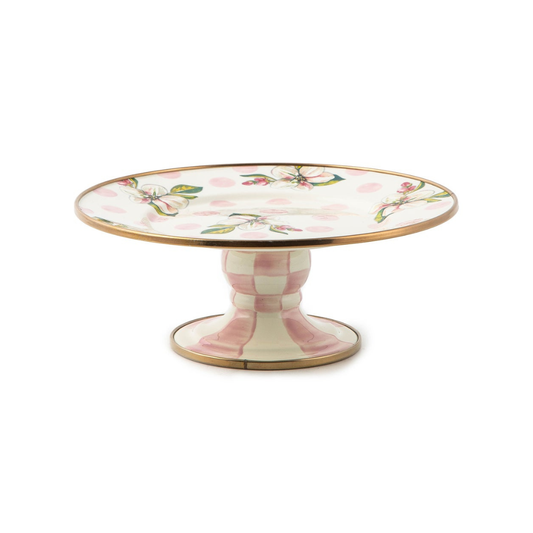 Wildflowers Pink Mini Pedestal Platter