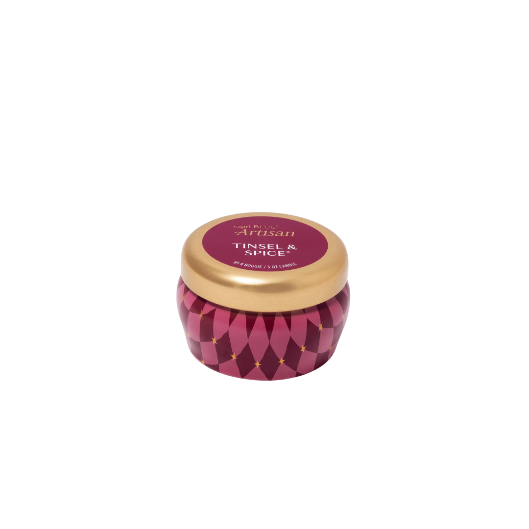 Tinsel & Spice Winter Bazaar Mini Tin Candle