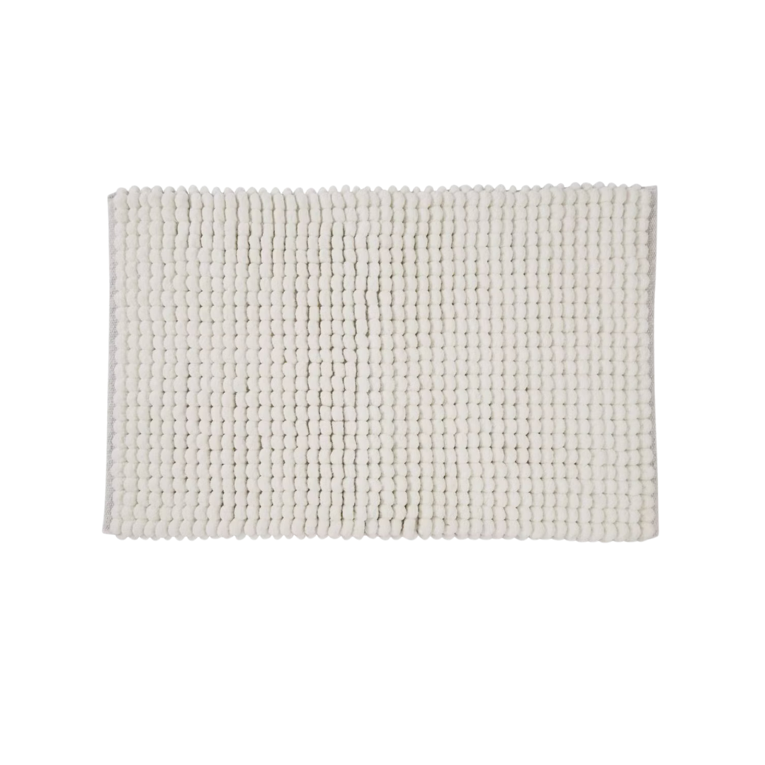 Puff Chunky Microfiber Bath Mat White 20x32