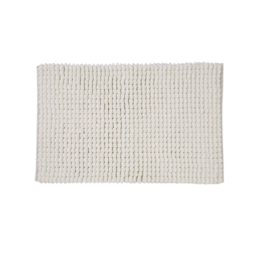 Puff Chunky Microfiber Bath Mat White 20x32