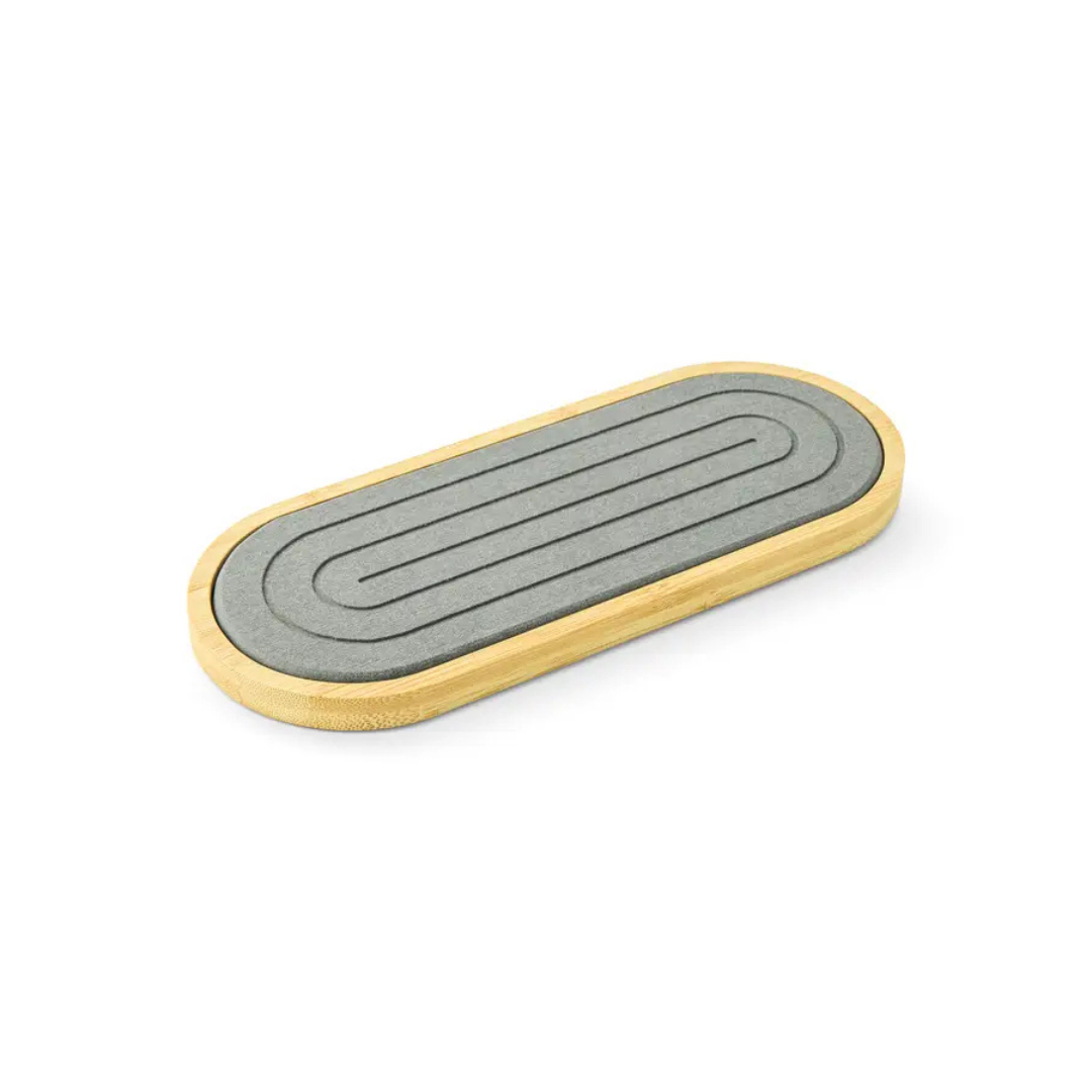 Round Diatomite Sink Caddy with Bamboo Base - Mouse