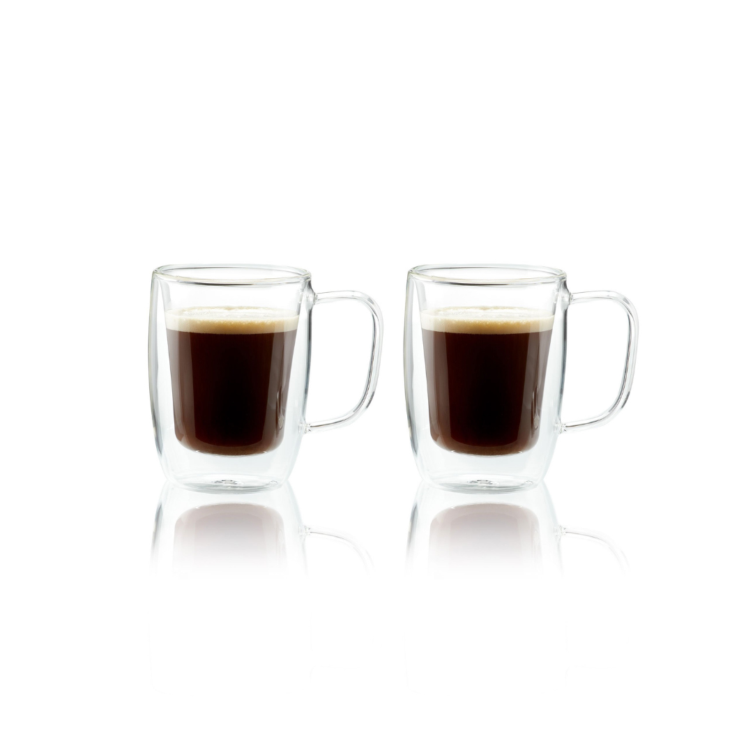 Juego de 2 tazas de café espresso doble de 4,5 oz de Cafe Roma