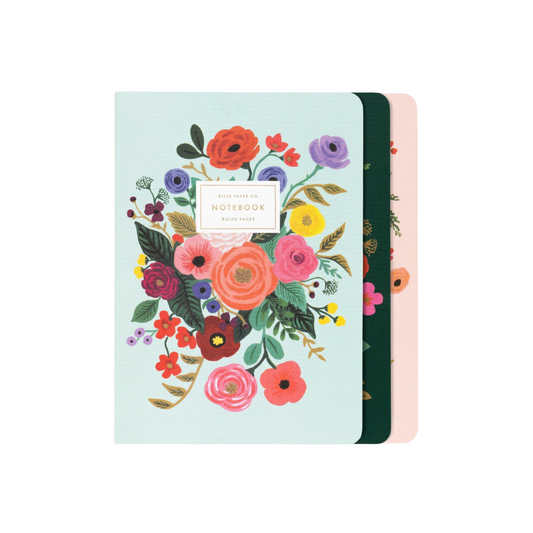 Garden Party Stitched Notebook Set of 3