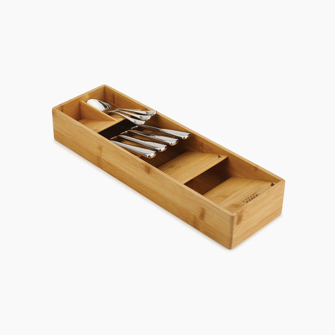 DrawerStore™ Bamboo Compact Cutlery Organizer