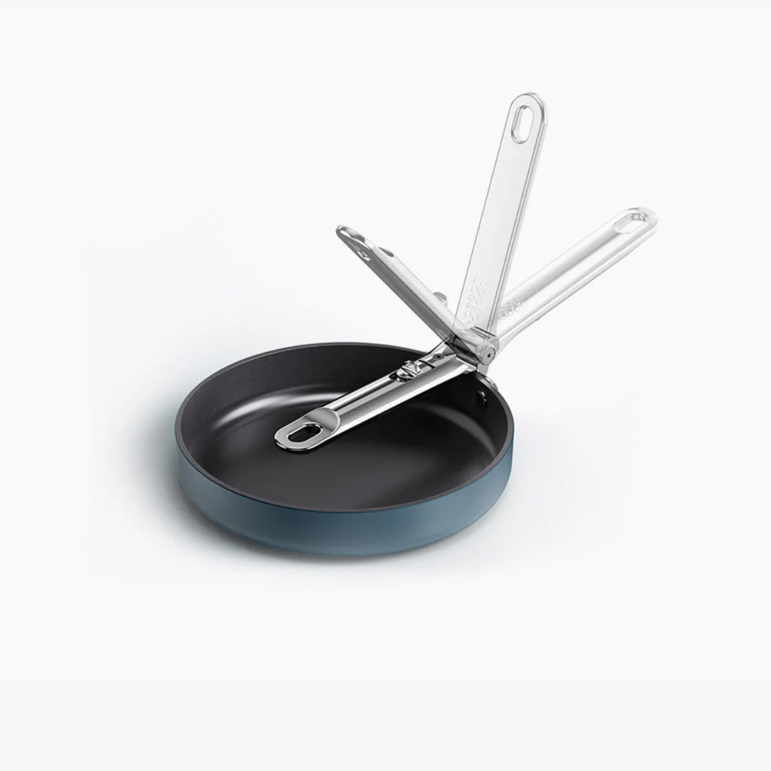 Space Folding Handle Ceramic Non-stick 20cm Blue Frying Pan