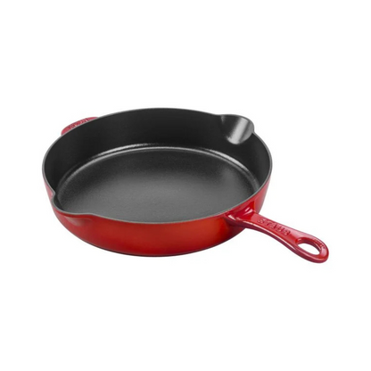 Staub Cast Iron 11-inch, Traditional Deep Skillet, Cherry