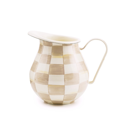 Mocha Check Pitcher