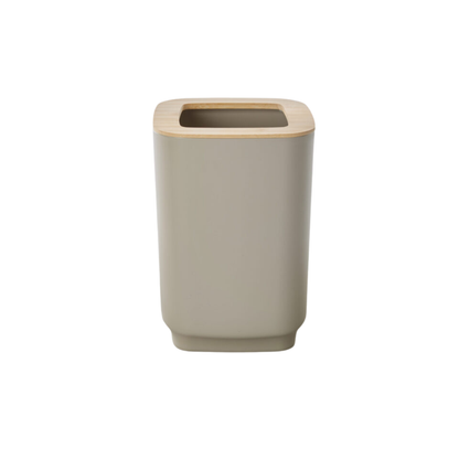 N&T Aspen Waste Bin Pp W/Bamboo Taupe