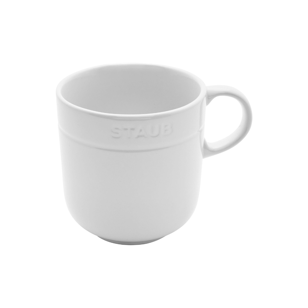 Ceramic 4-pc 16 oz. Mug Set - White