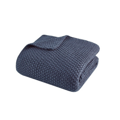 Bree Knit Throw - Indigo