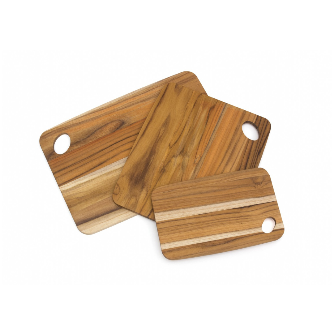 Teak Cutting Boards, Set of 3