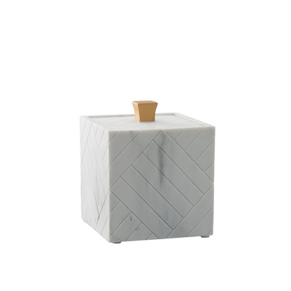 Tripoli Cotton Jar Resin Herringbone Grey Marble