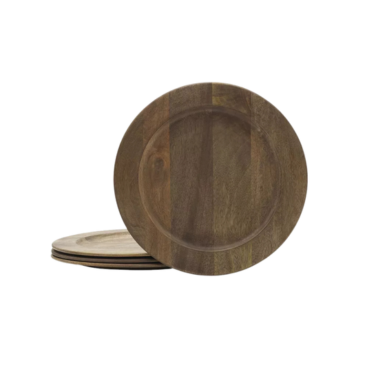 Round Charger Plates, Set of 4