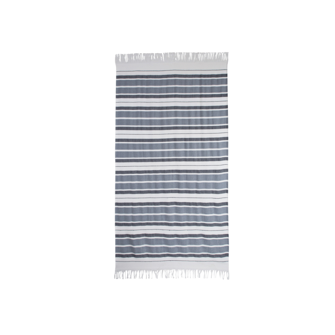 Antalya Beach Towel With Fringe 35" x 70" Grey