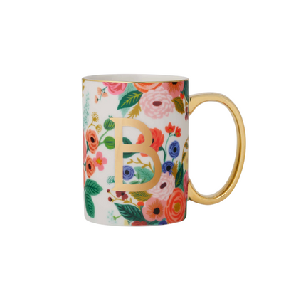 Garden Party Porcelain Monogram Mug - B