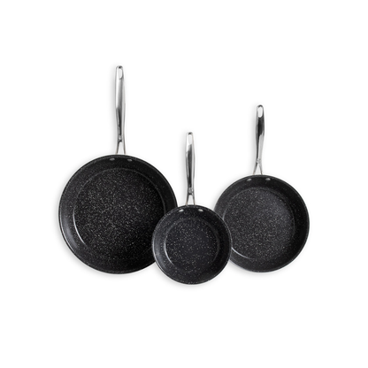 Basalt 3 Piece Frying Pan Set