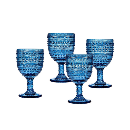 Lumina Blue Goblet, Set of 4