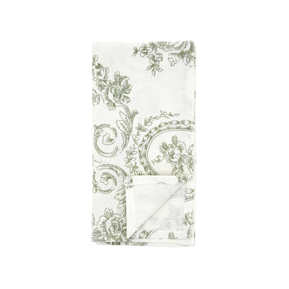 Toile Floral Napkin Set Of 4