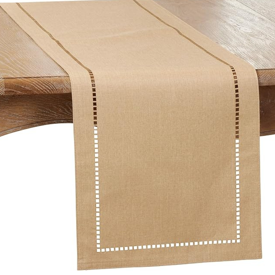 Laser-Cut Hemstitch Runner 14x108