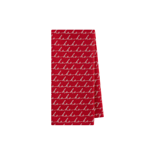 Under The Mistletoe Dishtowel Red Hohoho