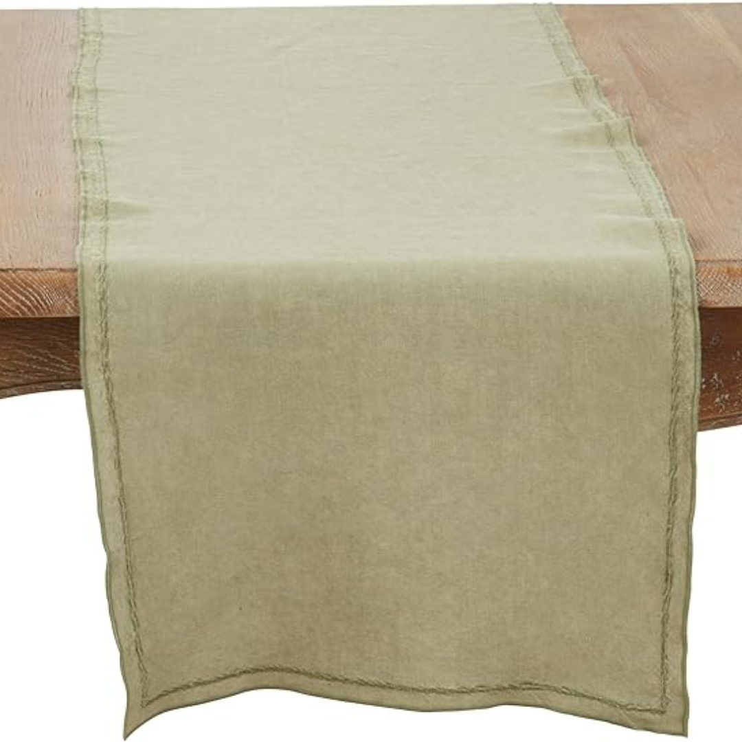 Stonewashed Overlock Border Runner 16x72
