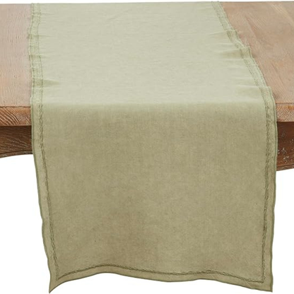 Stonewashed Overlock Border Runner 16x72
