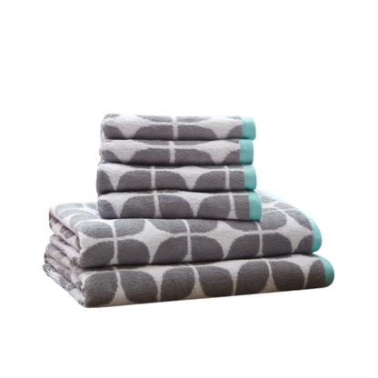 Lita Cotton Jacquard Bath Towel 6 Piece Set