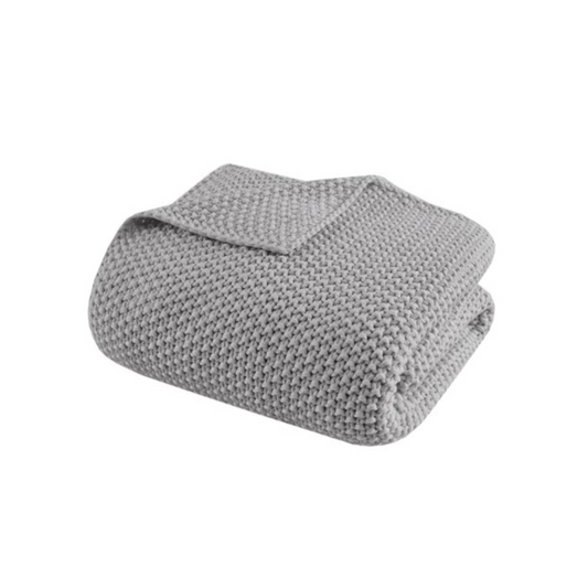 Bree Knit Throw - Grey