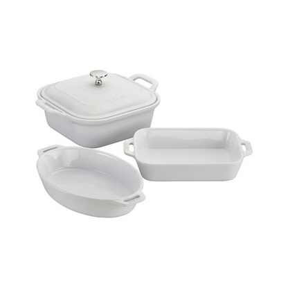 Staub Ceramic Mixed Baking Dish 4 Piece Set - White