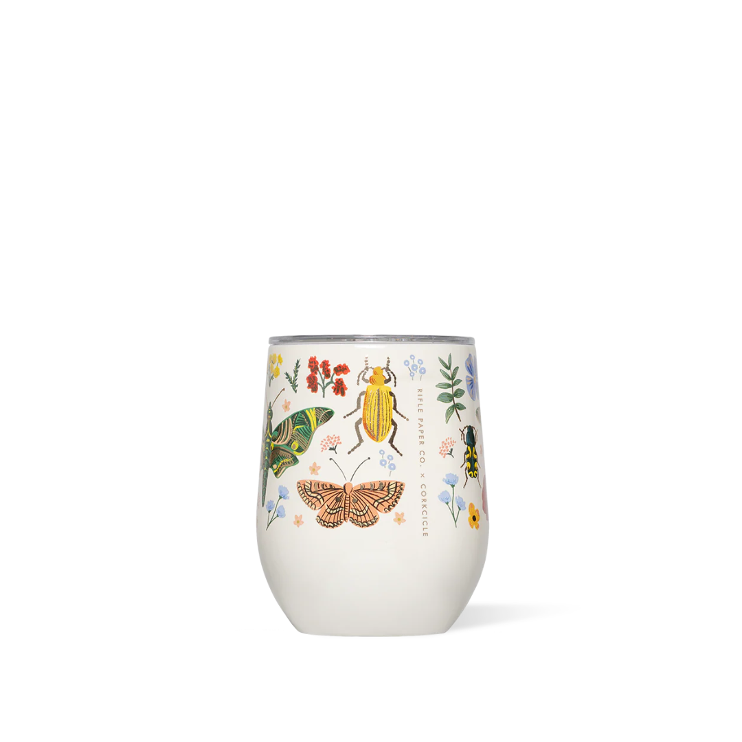Stemless 12oz Rifle Paper  Curio Cream