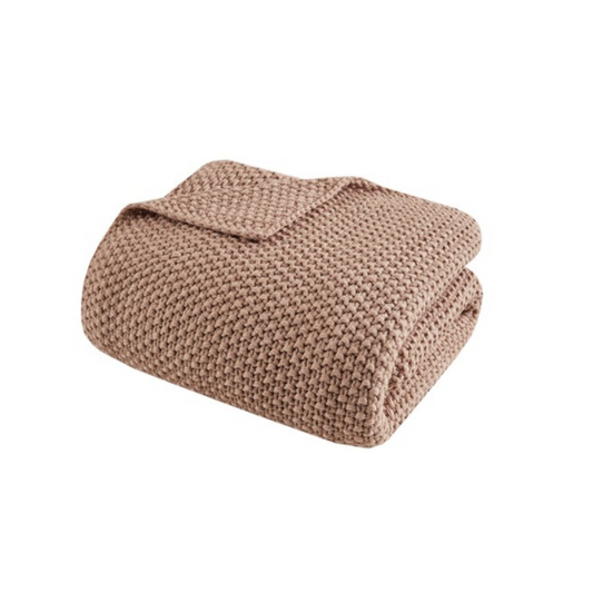 Bree Knit Throw - Brown