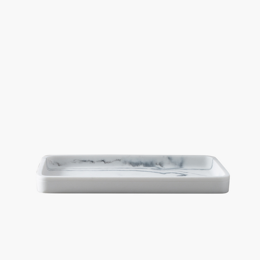 Michaelangelo Tray White/Grey Marble