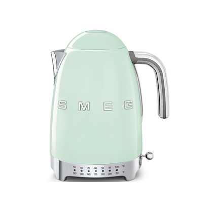 50s Retro Style Variable Temperature Kettle with 3D Logo - Pastel Green