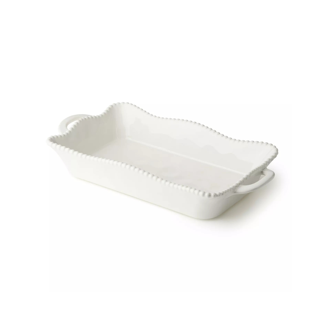 Perlette Cream Medium Rectagular Baker 14in x 8.75in
