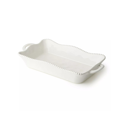 Perlette Cream Medium Rectagular Baker 14in x 8.75in