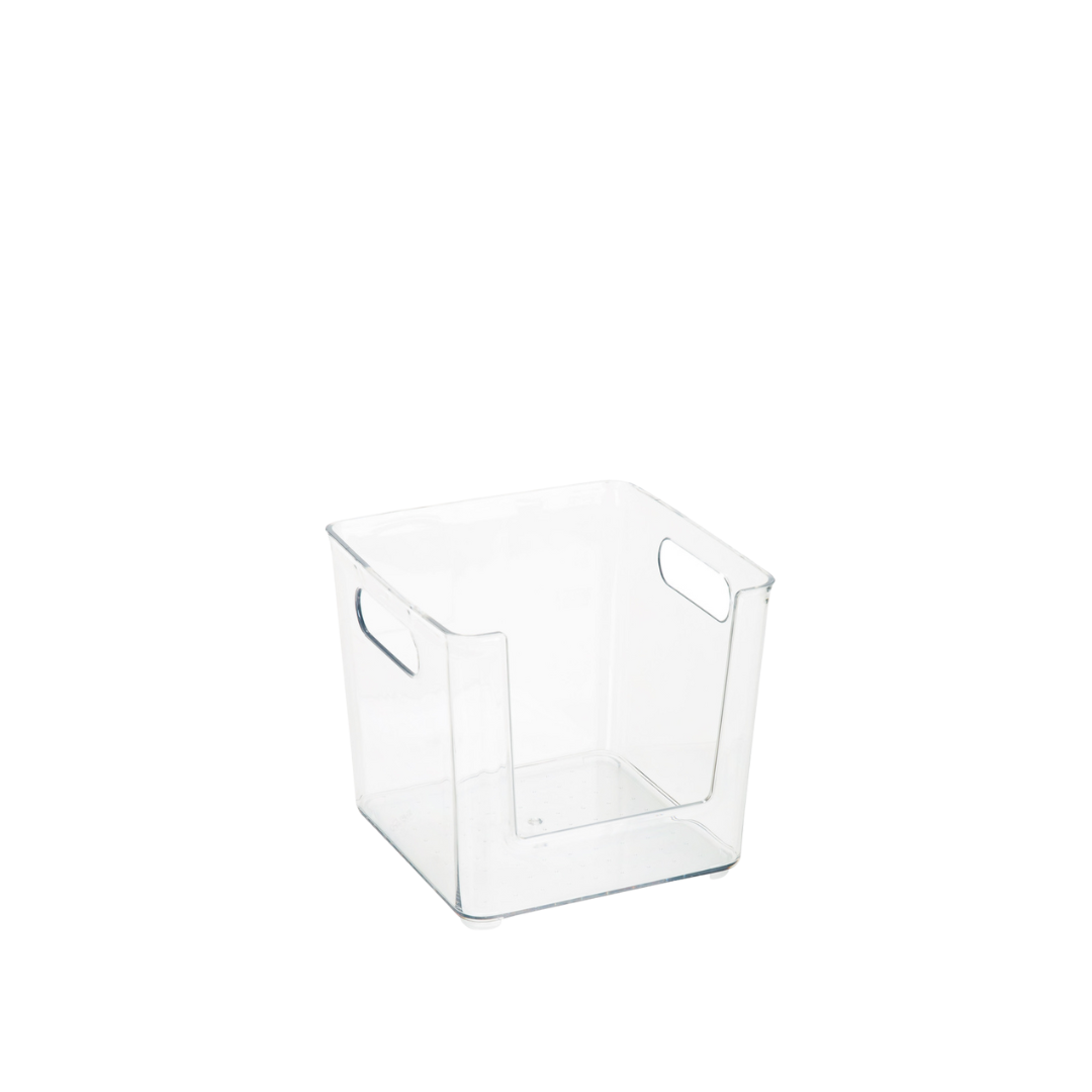 N&T Square Open Front Storage Bin 255g PET Clear