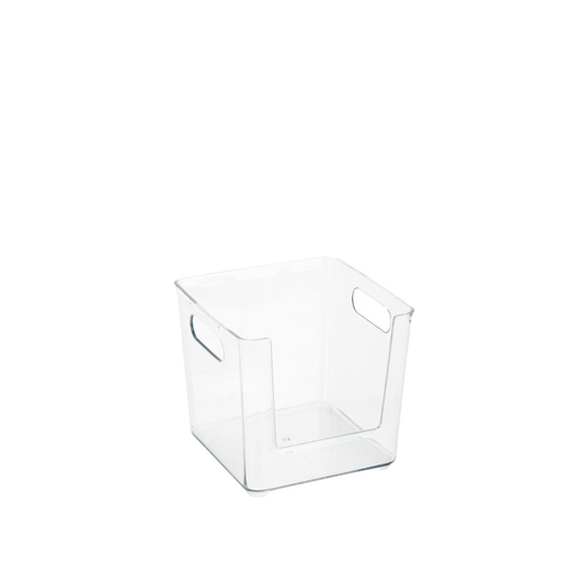 N&T Square Open Front Storage Bin 255g PET Clear