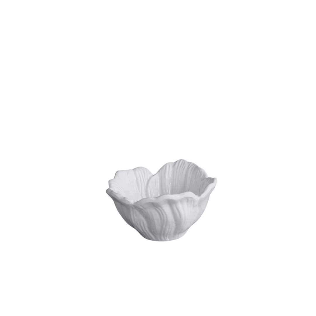 VIDA Lettuce Mini Dip Bowl Set of 4 White