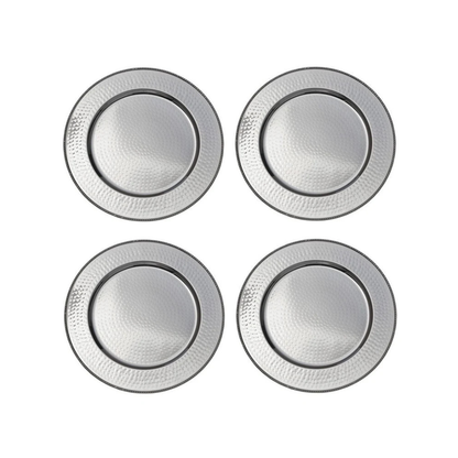 Silver Set of 4 Charger Plates