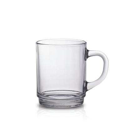 Versailles Stackable Mug ,  8 3/4 Oz Set Of 6 ,  Clear