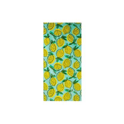 Toalla de playa de terciopelo con diseño de limones, 30 x 60 pulgadas