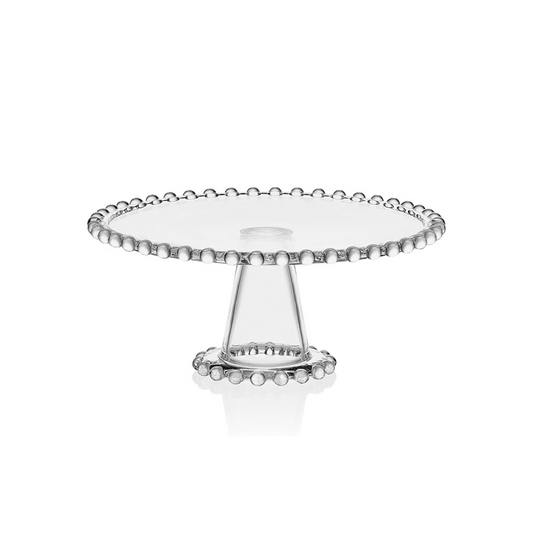 Beaded 10.75In Large Cake Stand