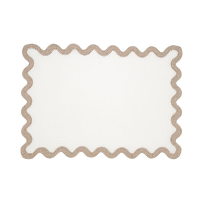 Stone Washed Scallop Placemat 13X19 Set Of 4