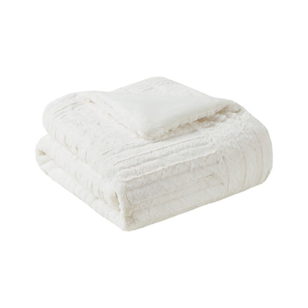 Arctic Ultra Plush Down Alternative Throw - Ivory